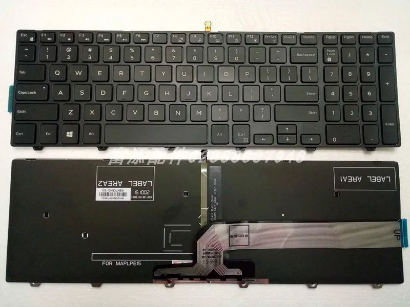 Новая клавиатура для DELL Inspiron 15 3000 5000 0KPP2C SN8234 490.00H07.0L01 SG-63510-XUA 0JYP58 MP-13N7 0HHCC8 OG7P48