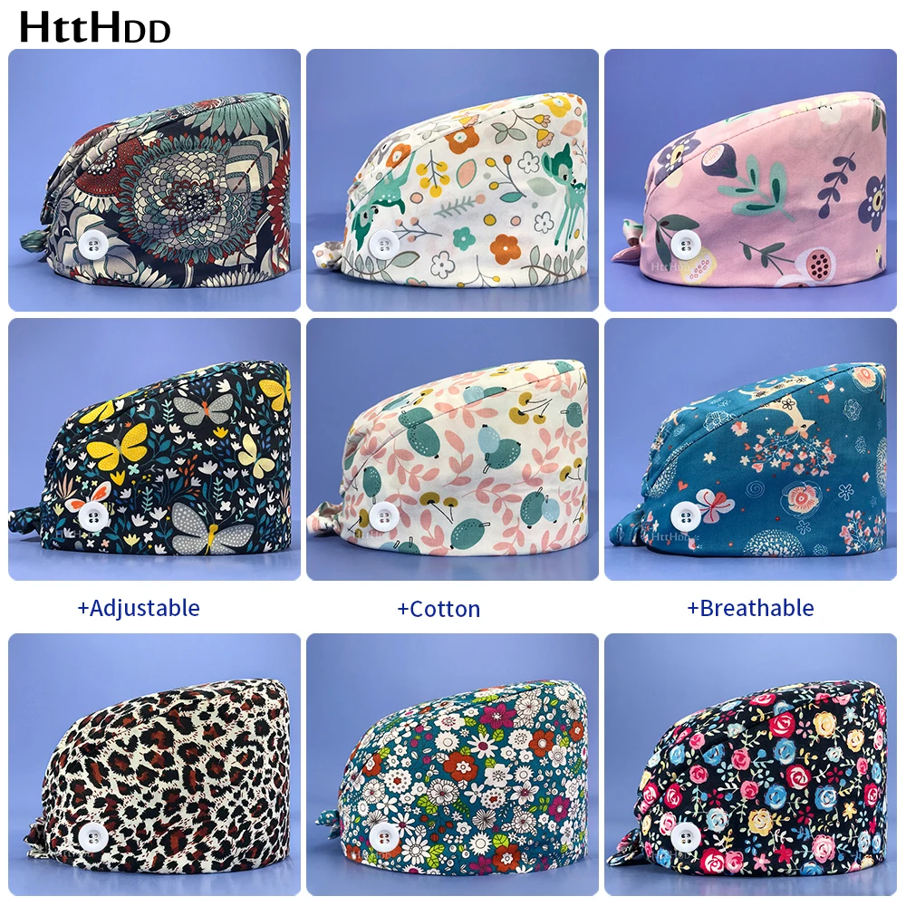 

Скрабы кепки здоровья пыли шляпа с завязкой сзади, принт с героями мультфильмов дышащие шероховатые шляпа косметичка-фурминатор для домашн...