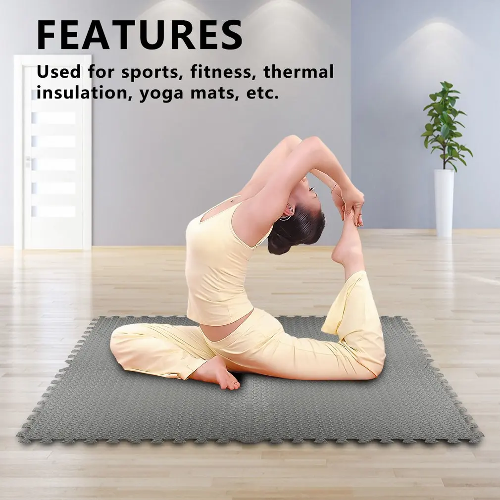 Kopen 48/16 Stuks Eva Blad Graan Vloer Sport Bescherming Gym Mat Antislip Soft Foam Splicing Tapijten Dikker Shock Kamer Workout Yoga Mat