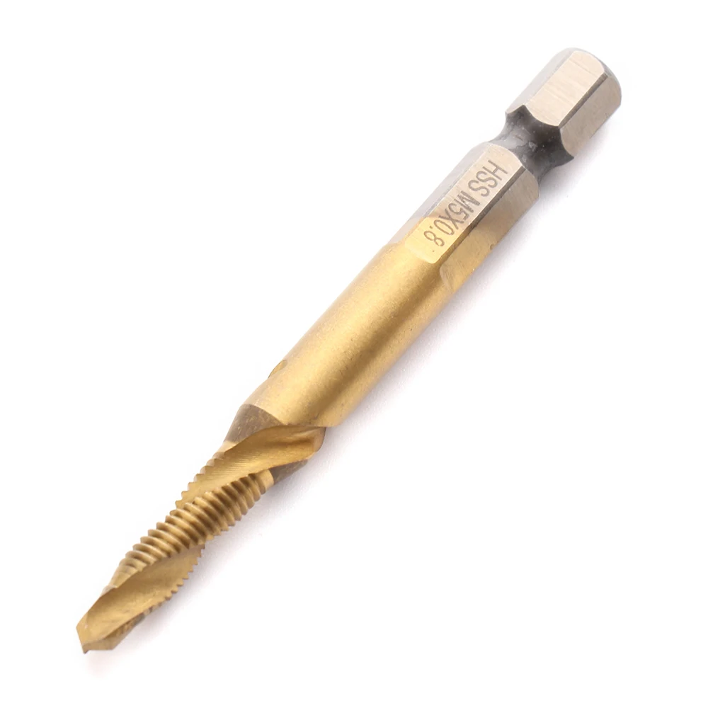 Сверла из быстрорежущей стали с шестигранным хвостовиком метчики титановым