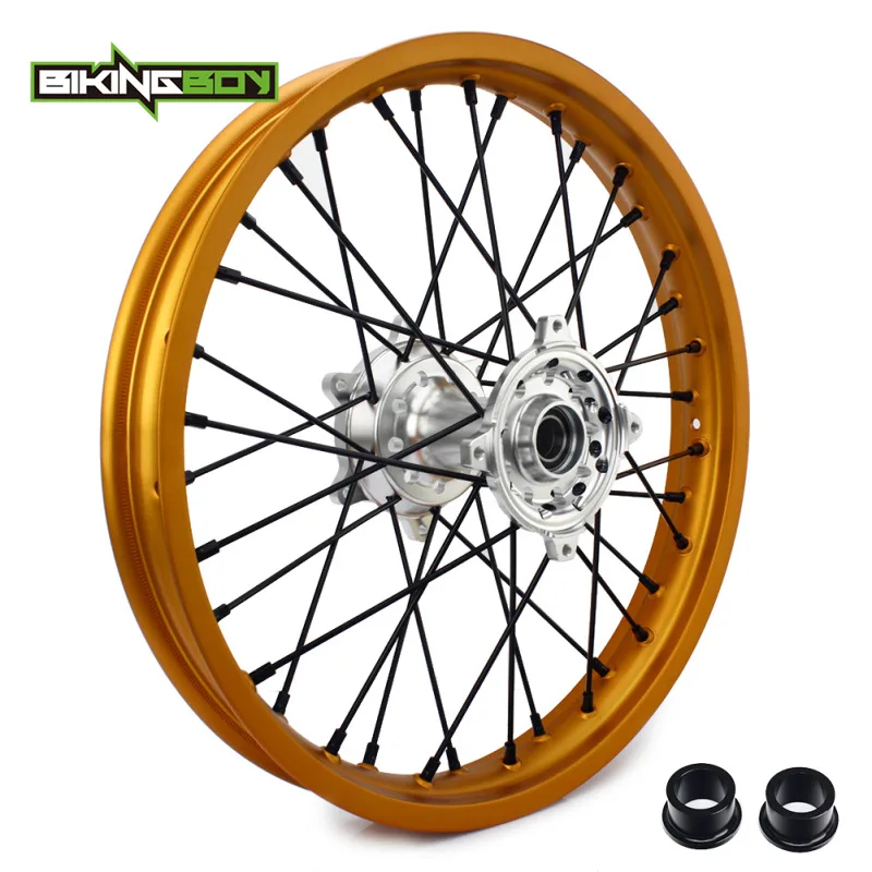 Rear Silver Hub BIKINGBOY спереди и сзади 2" 19" обод колеса концентратора для Suzuki РМЗ 250 07 08 09, 10, 11, 12, 13, 14, 15, 16, 17, 18, 19, RM-Z 450 05- для мотокросса - Цвет: Rear Silver Hub