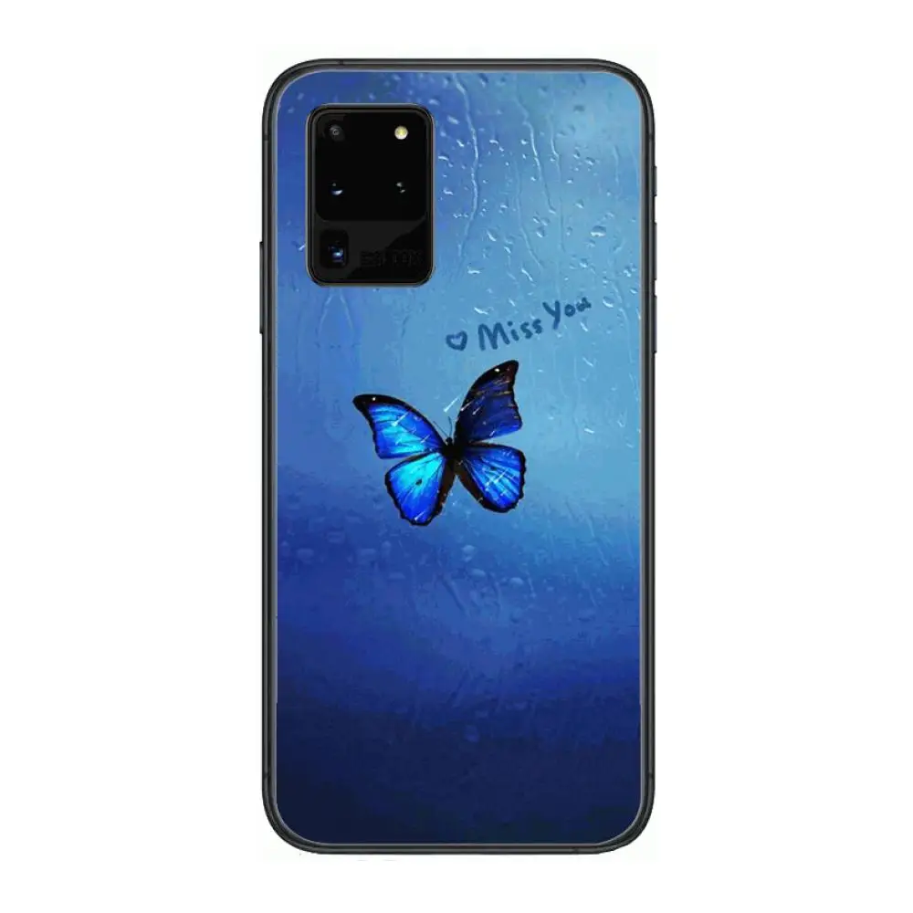 

Cute Butterfly Printed TPU Phone cover hull For SamSung Galaxy S 6 7 8 9 10 20 21 Plus Edge E note 5G Lite Ultra black soft bu