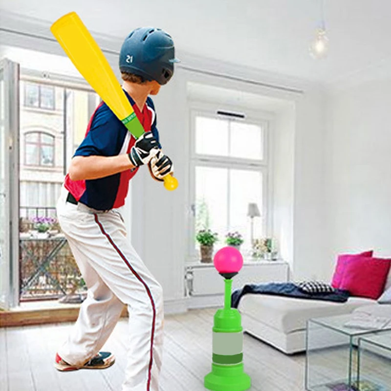Kids Baseball Set Toys Training Automatic Launcher Bat Indoor Outdoor Sports Games For Children | Игрушки и хобби