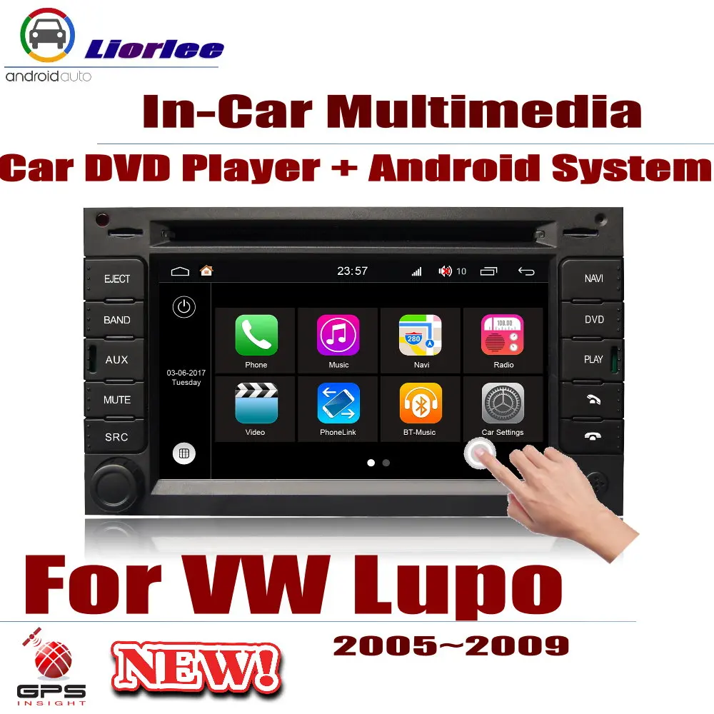 Автомобильный радиоприемник DVD-плеер GPS-навигация для Volkswagen Lupo 2005-2009 Android