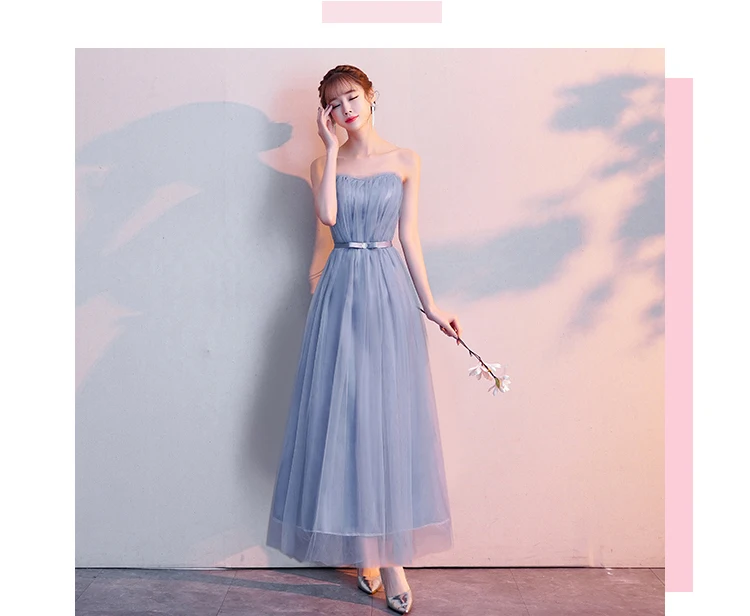 Плюс Размеры Junior для свадьбы гостя пикантные сестра вечерние Синие Серые