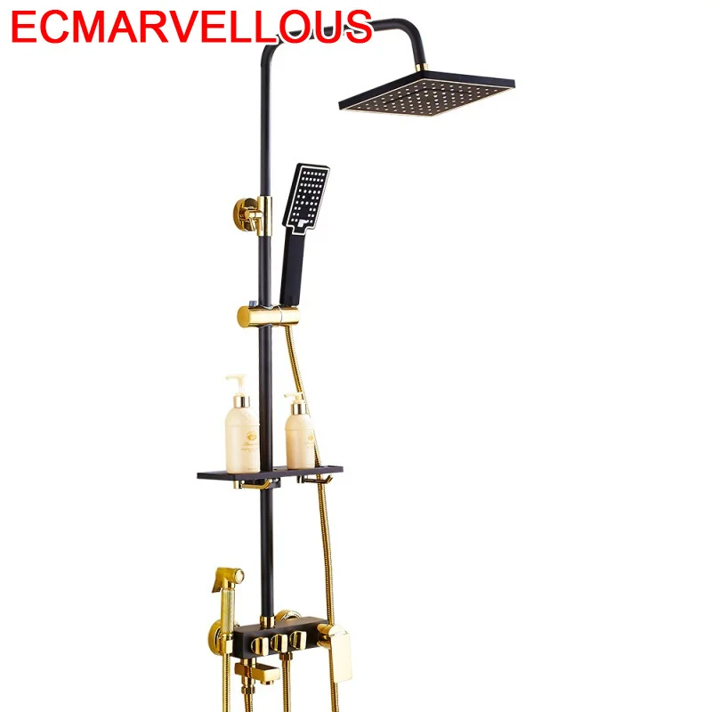 Душевая система для ванной комнаты Doucheset Salle Bain Preto Panel Electra Colonne Regadera De Ducha Douche Eletrico