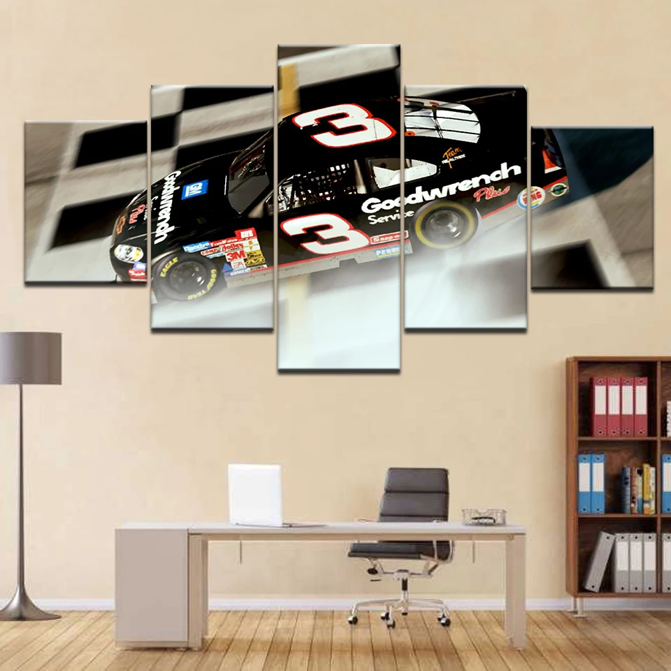 

5 Pieces Modular Poster Sports Racing Car Canvas Painting Modern Wall Art Modular Pictures HD Printed Home Decor Artwork