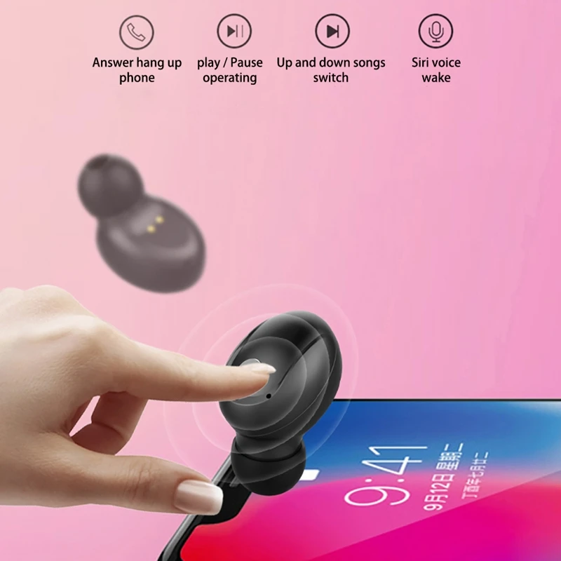 T5S TWS Bluetooth 5 0 наушники большой емкости внешний аккумулятор умный светодиодный