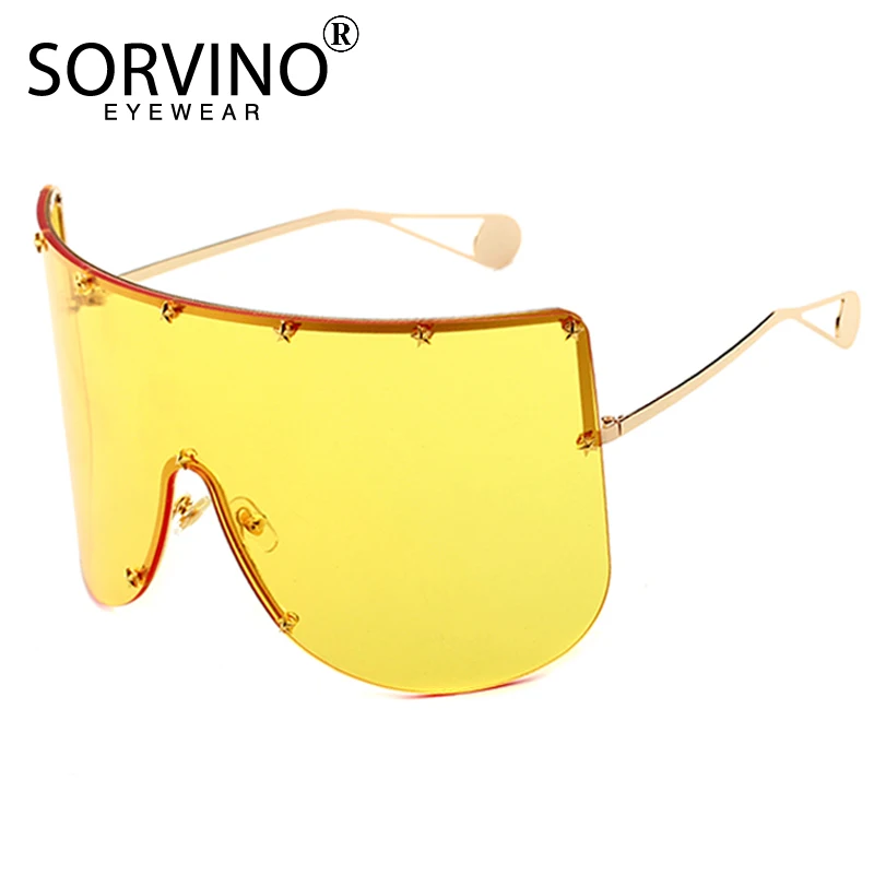 Мужские и женские солнцезащитные очки SORVINO Винтажные Солнцезащитные без оправы