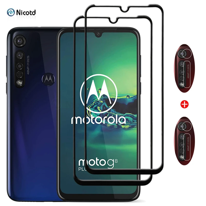 Закаленное стекло для объектива камеры Motorola Moto G8 Plus Защита экрана Play Power 2020 полное