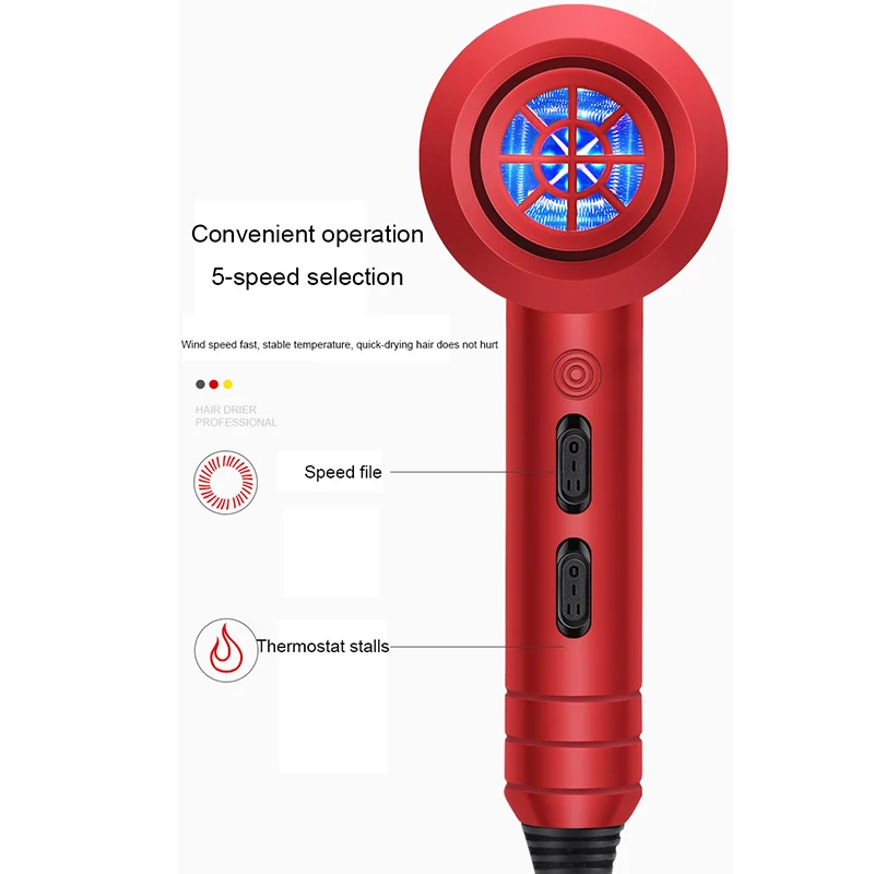 2000 Вт Профессиональный салонный фен для волос 2 в 1 щетка горячего и холодного