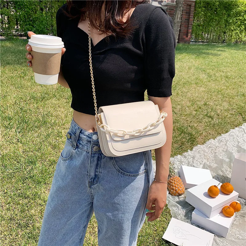 

2020 Mini Fashion Chain Small Crossbody Bags For Women PU Leather Shoulder Messenger Bag Lady Luxury Handbags Sac A Main Femme