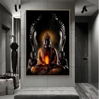 Картина на холсте с изображением бога Будды, настенное украшение для гостиной, домашний декор (без рамки)