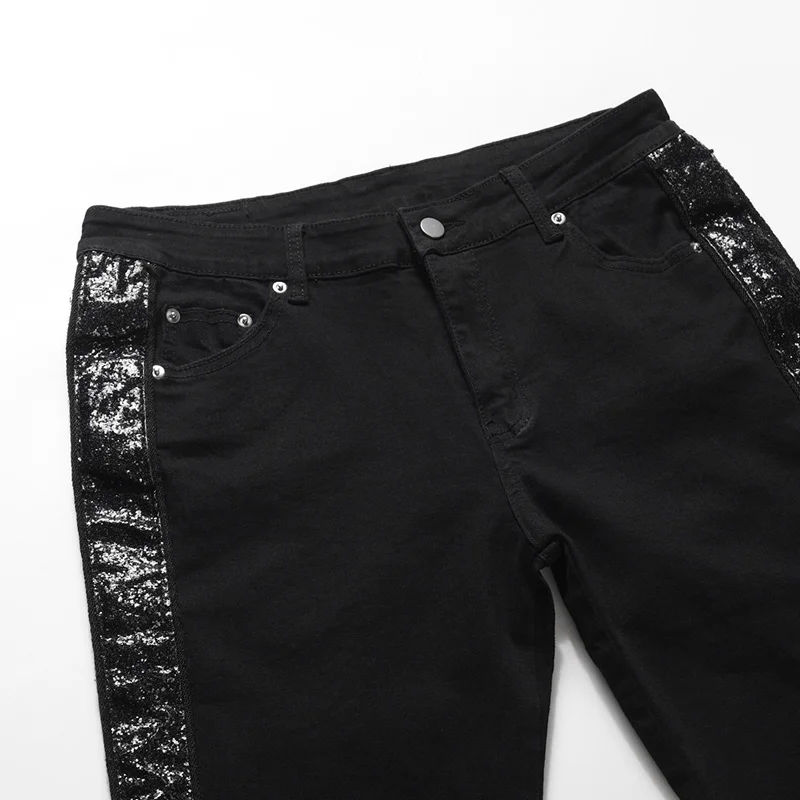 Джинсы HEYGUYS2020 мужские повседневные модные облегающие штаны уличная одежда на