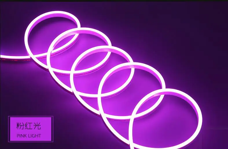 Гибкая силиконовая неоновая Светодиодная лента 12 В постоянного тока