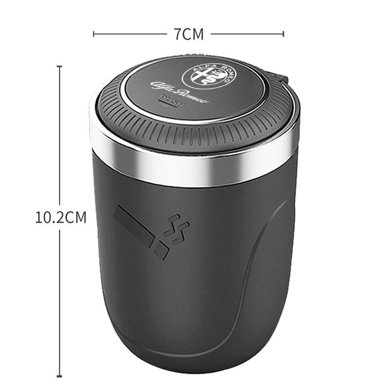 

For Alfa Romeo 159 147 156 giulietta 147 159 mito stelvio Car Ashtray With LED Lights Cigarette Smoke Holder Smokeless Ash tray