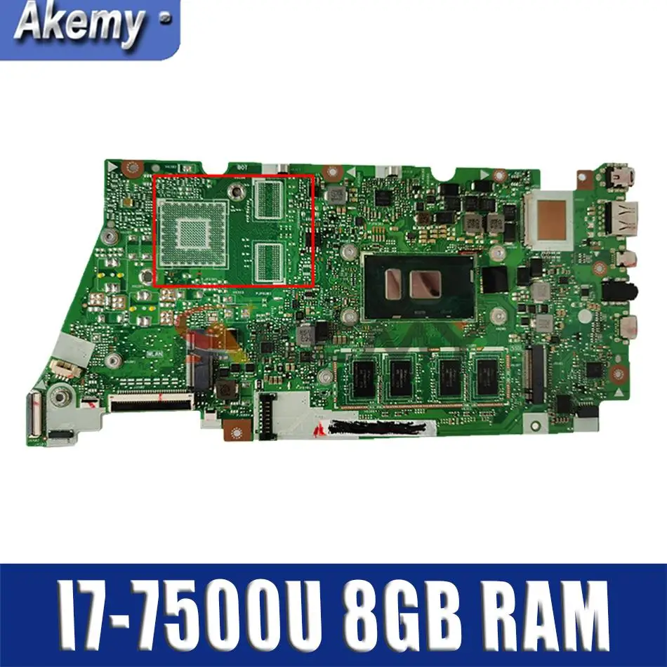

Материнская плата AKemy UX430UQ для ноутбуков ASUS UX430UV UX430UN UX430UQ UX430UQK Laotop, системная плата I7-7500U 8 ГБ ОЗУ, протестированная полная 100%