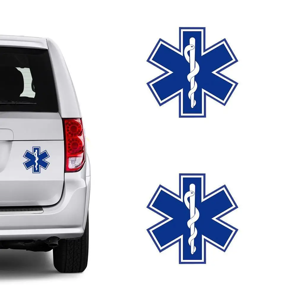 

12CM*12CM Amusing STAR OF LIFE Car Sticker Reflective The Tail Of The Car Decal C1-7552 4.7