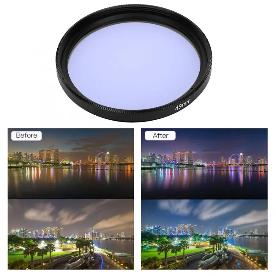 Junestar 49 мм уменьшение загрязнения Легкий звездное небо Ночная линза фильтр для SLR