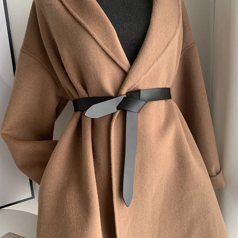 New PU Leather Belt For Women High Quality Designer Brand Waist Strap All-match Lady Dress Coat Sweater Decorative Waistband