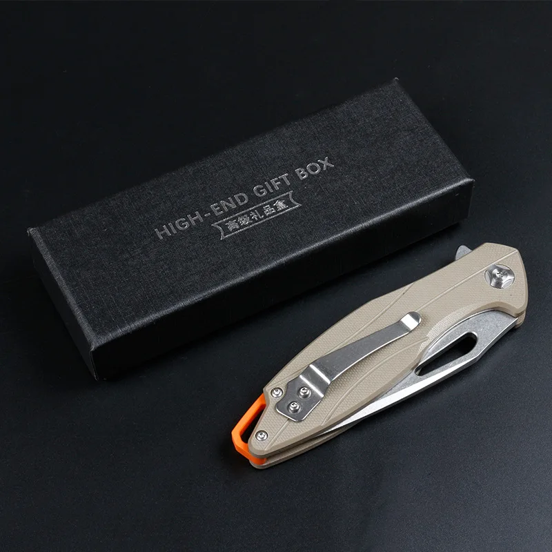 

Outdoor G10 Handle 5cr13 Blade Folding Knife Camping Portable Tactical Survival Rescue Hiking EDC Tool Gift Collection Knives