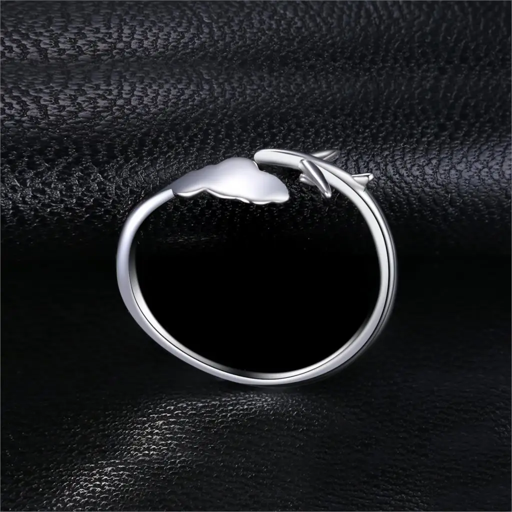 JewelryPalace 925 пробы серебро Глобальный самолет путешествия карта мира Открыть Регулируемые кольца для Для женщин Новая горячая Распродажа как красивый подарок