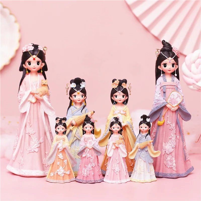 

Mystery Box character Action Girl tabletop decoration model retro girl gift children character retro quiet lovely girl model