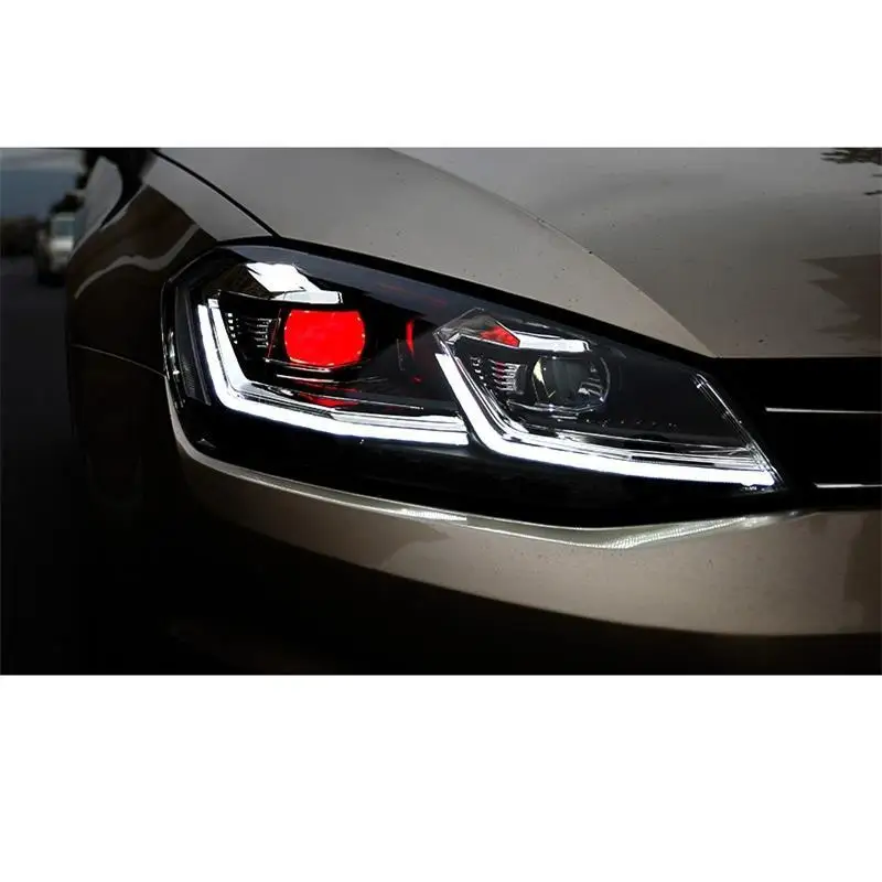 Drl Automovil Запчасти для укладки Neblineros Led Para Автомобильные фары Задние Автомобильные фары в сборе 14 15 16 17 для Volkswagen Golf 7