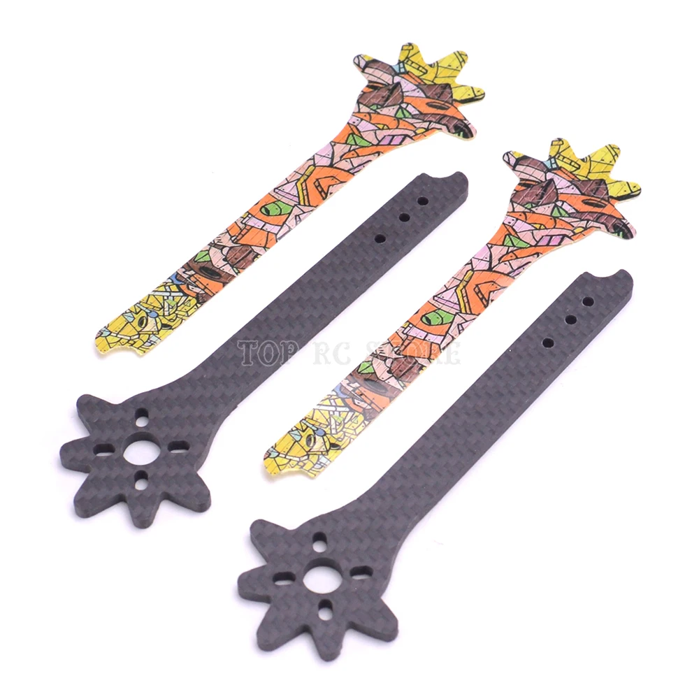 Полностью 3k Углеродное волокно 4 мм подлокотники оценочные части для FPV freestyle Nova 235