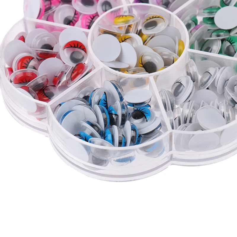 

210PCs 3D Doll Eyes Plastic Handmade Wiggling Oval Moving Eyes for DIY Toys Dolls Stuffed Animals Plush Eyes Toy Accessories