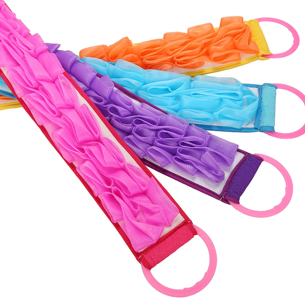 

Bath Flower Pull Back Rub Bath Bath Rough Strip Bath Towel Rub Bath Towel Double Rub Back Artifact (random color)