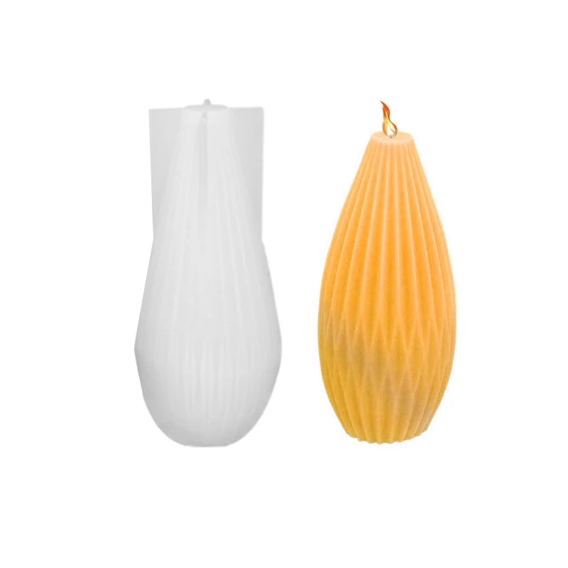 Геометрическая линия силиконовая форма в виде свечи груши оригами ракушки