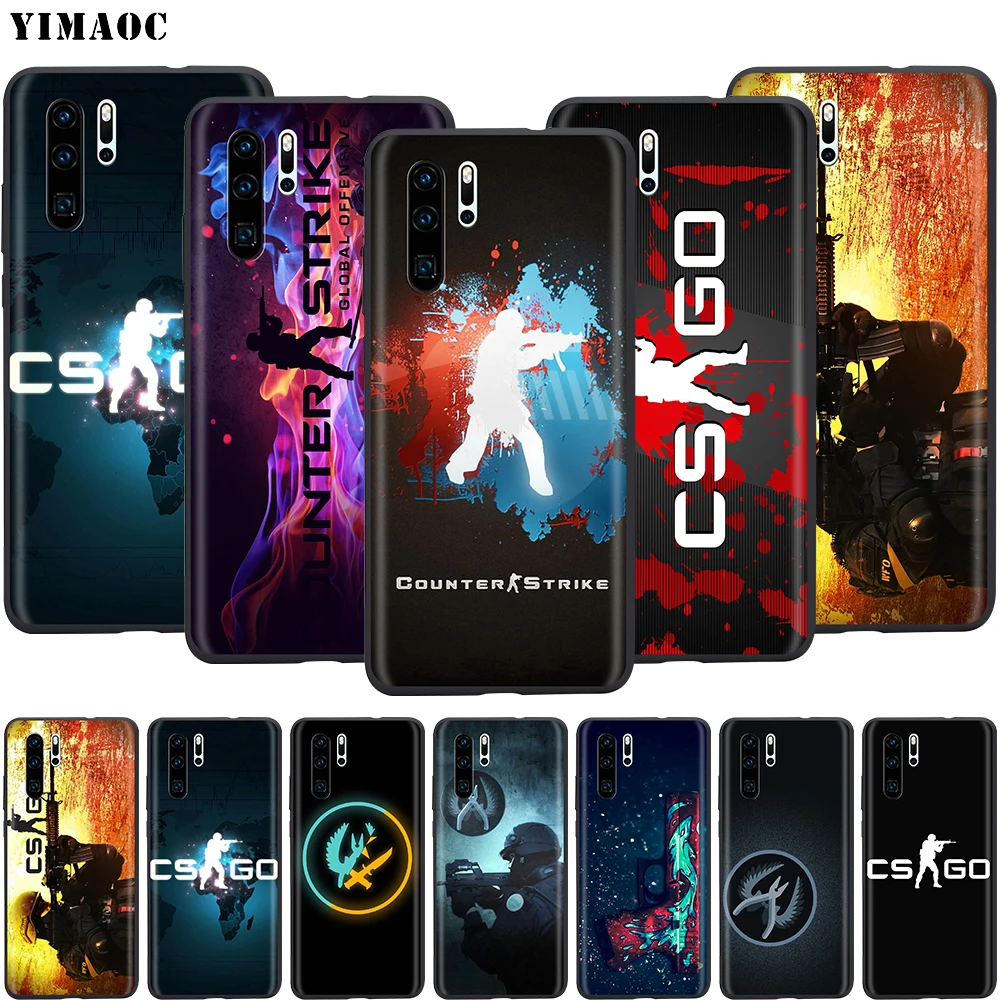 Мягкий чехол YIMAOC CS Go для Huawei Nova 4E 5 5T Smart P9 Lite Y6 Y7 2019 Honor 8A 20S Pro Prime|Бамперы| |