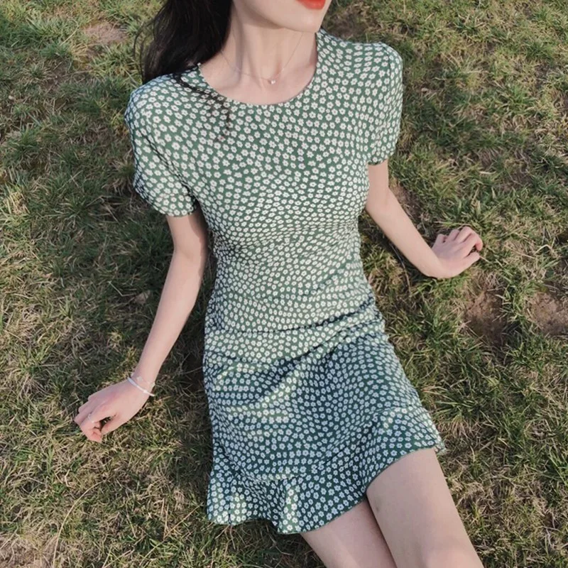 

Summer Mini Dress Womens Sexy Casual O Neck Dot Women Short Sleeve Ruffled Ladies Sweet Vestidos ,