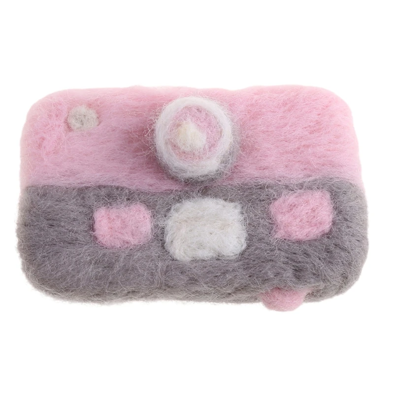 

Newborn Infant Photography Prop Crochet Boys Girls Knit Camera Toy Pink/Black