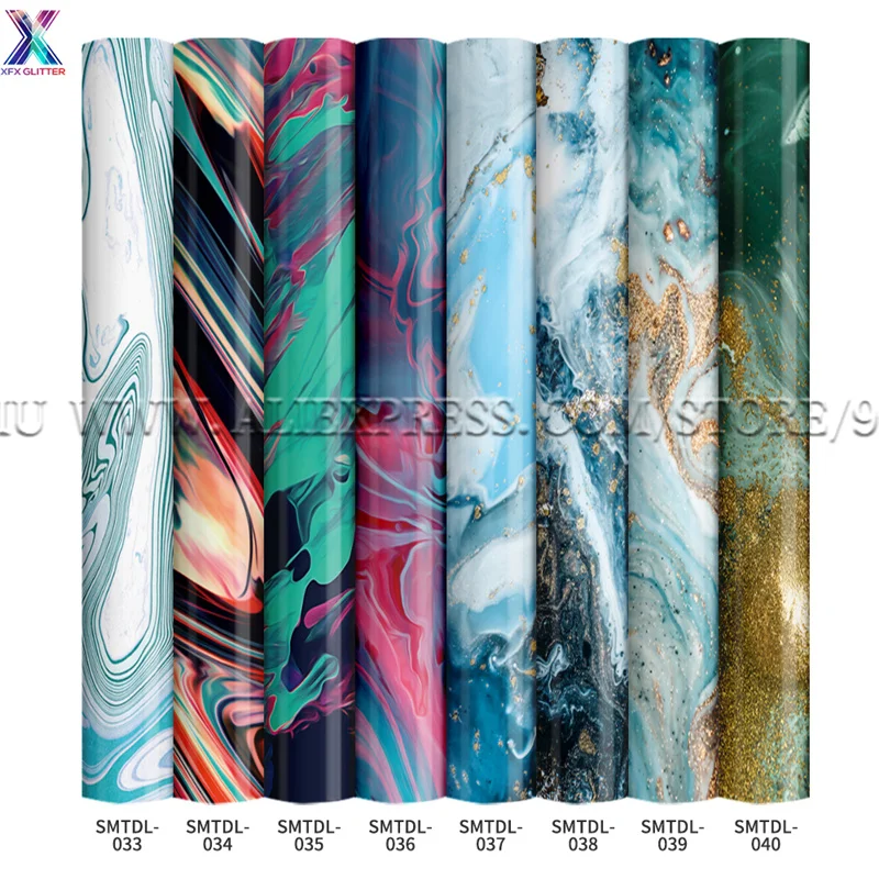 

XFX Watercolor Marble Infusible Transfer Ink 6 Pcs 12x12" Sublimation Transfer Paper for Cricut Joy Transfer Ink for DIY T-Shirt