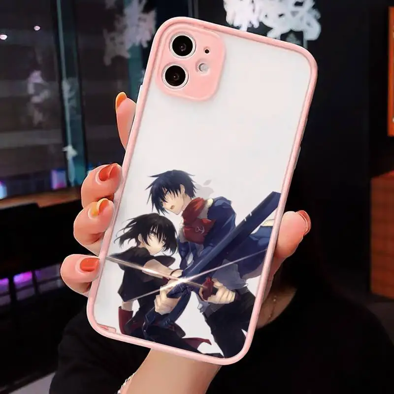 

akame ga kill Phone Case Pink matte transparent For iPhone 7 8 x xs xr 11 12 pro plus max mini Clear Funda