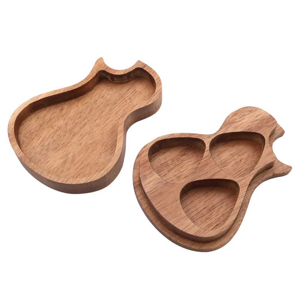 

3pcs Keepsake Guitar Pick Set Fashion Music Lover Musical Instrument Bass Ukulele Tool Gift With Box Wooden Acoustic Electric