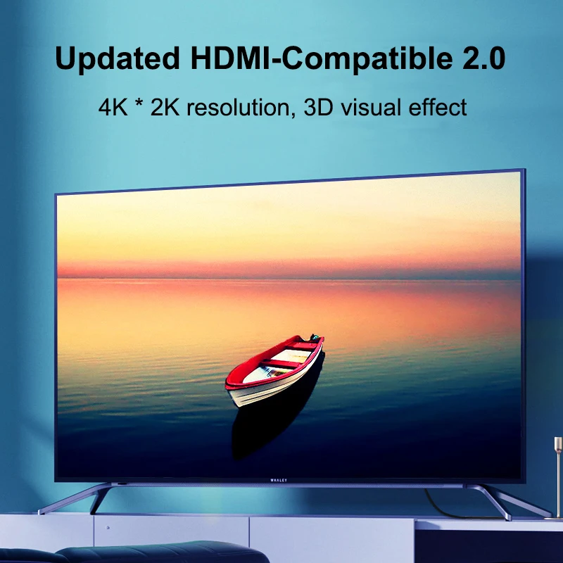 Высокоскоростной HDMI-совместимый кабель 2 0 HD ТВ адаптер позолоченный штырь-штырь