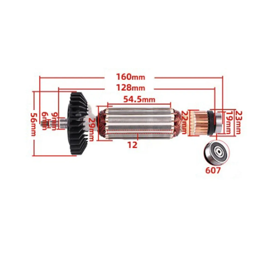 

Armature Rotor Anchor Kit AC220-240V Rotary Motors Accessories Armature Rotor Anchor Kit For Mkta Angle Grinder BO5030