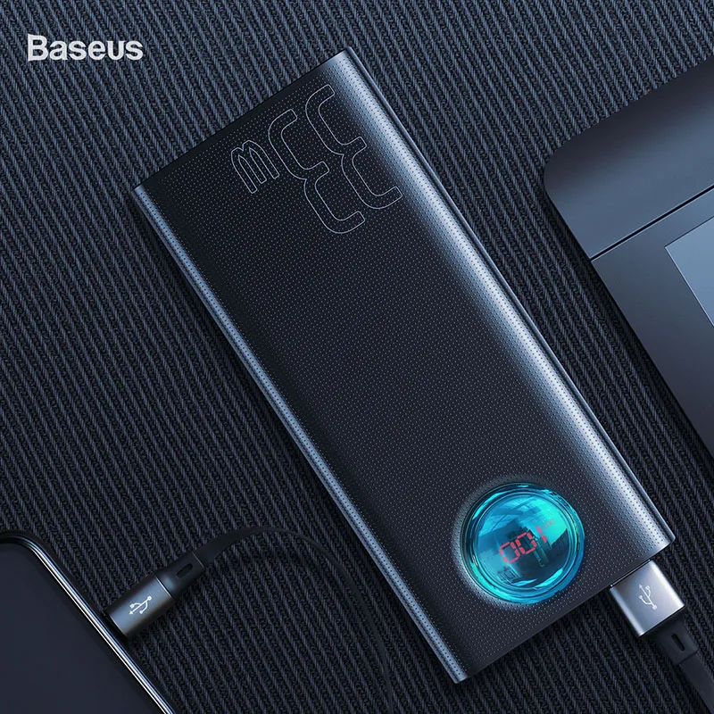 Baseus Power Bank 30000 мАч Быстрая зарядка 3 0 QC Powerbank PD USB быстрая портативный внешний
