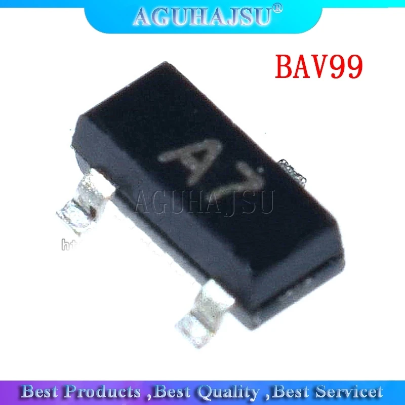 Диод переключения двухосевой BAV99LT1G BAV99 SOT23 A7 SOT BAV99LT 100 SOT23-3 шт. | Электронные