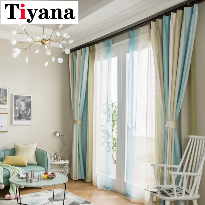 Современные занавески для гостиной затемняющие льняные шторы спальни в