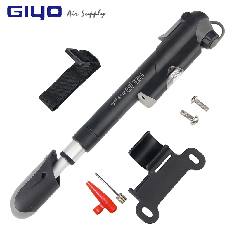 

GIYO AV/FV Valve Bike Pump Tire Bicycle Air Inflator Adaptors MTB Road Bicycle Pump With Gauge Mini Cycling Pump Presta Schrader