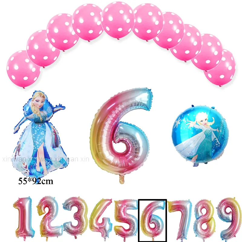 princess Rapunzel birthday balloons include 10pcs latex globos 1pc unmber 2pc rapunzel foil balloons for princess party balloons
