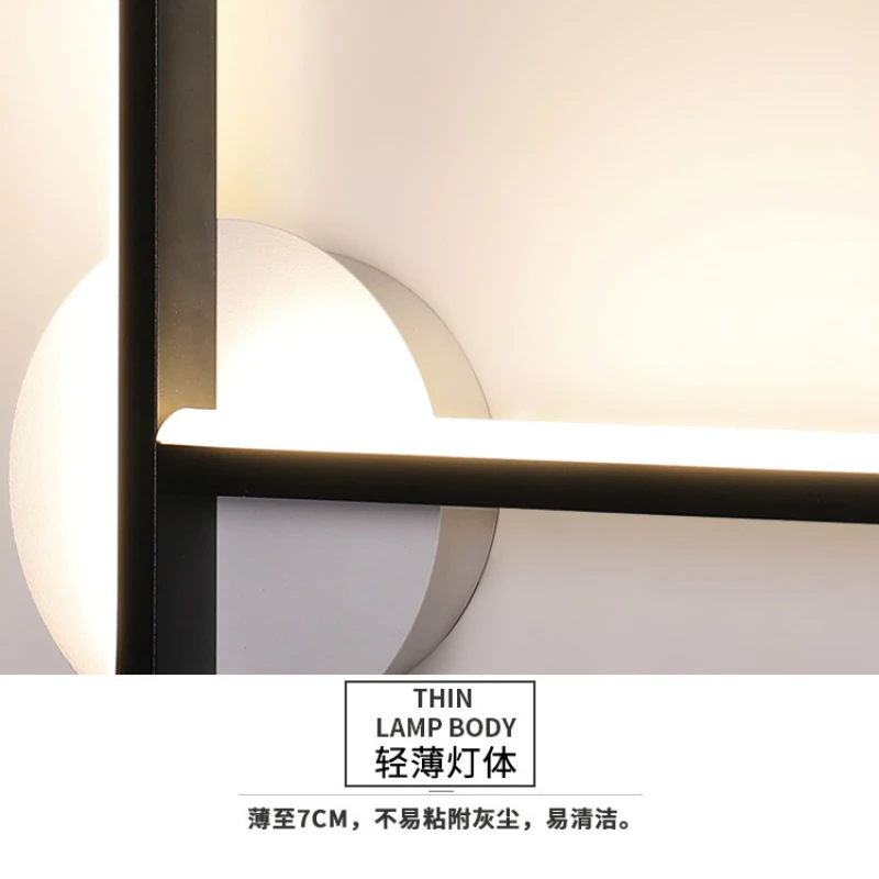 Современные минималистичные алюминиевые настенные лампы для гостиной ванной