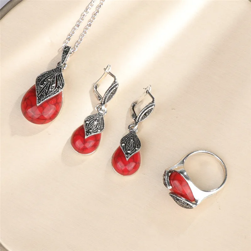 Набор простых красных резиновых аксессуаров для женщин винтажный женский