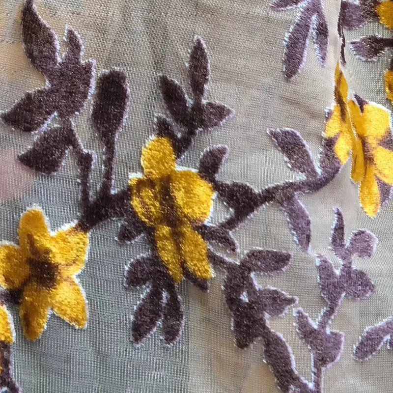 3D Вельветовая швейцарская африканская бархатная кружевная ткань платье Высокое