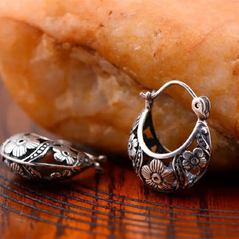 Женские серьги из серебра 925 пробы с вырезами|thai silver earrings|earrings sterlingearrings earring |