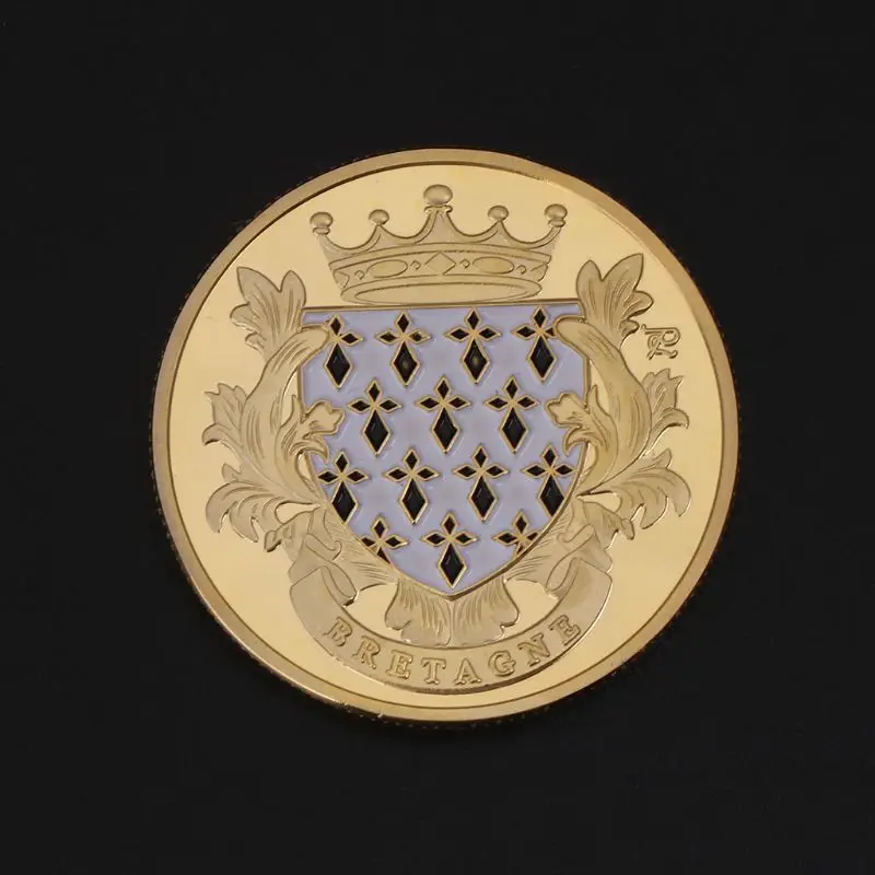 Bretagne памятная монета ручной работы Сплав искусство ремесла Коллекция монет сувениры путешествия подарок PXPC